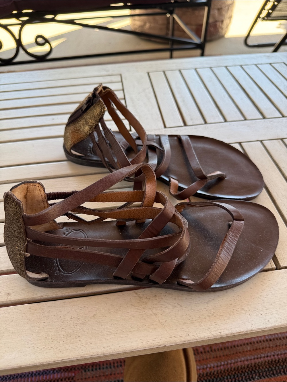 Women's Lucky Brand NWOB Brown Strappy Gladiator Sandals